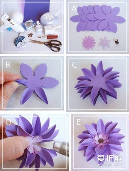 怎样做手工花朵简单的图片