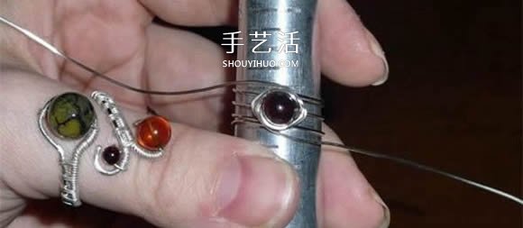 自制完美金属丝作品 金属丝绕线戒指DIY详解- www.aizhezhi.com