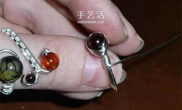 自制完美金属丝作品 金属丝绕线戒指DIY详解- www.aizhezhi.com