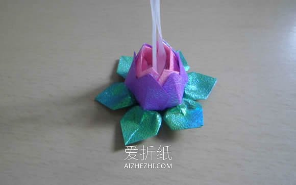 怎么简单折纸莲花的折法步骤图解- www.aizhezhi.com