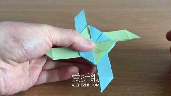 怎么折纸忍者之星飞镖 四角忍者飞镖折法图解- www.aizhezhi.com