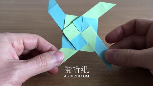 怎么折纸忍者之星飞镖 四角忍者飞镖折法图解- www.aizhezhi.com