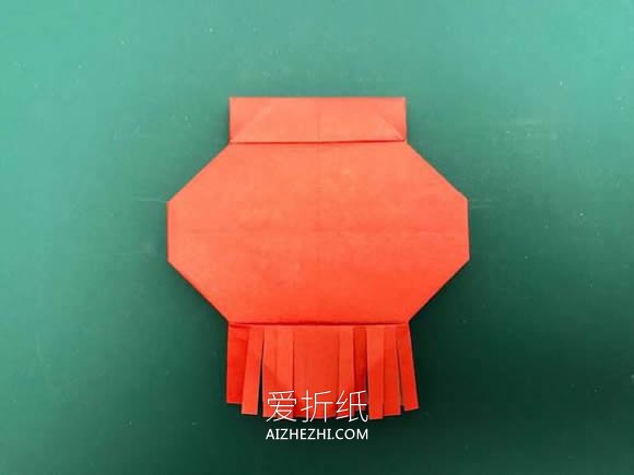 简单新年灯笼怎么折的图解教程- www.aizhezhi.com