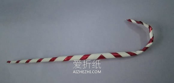 怎么简单折纸圣诞靴子和手杖的折法步骤图解- www.aizhezhi.com