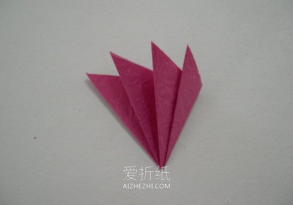 怎么折纸制作牵牛花贴画的方法图解- www.aizhezhi.com