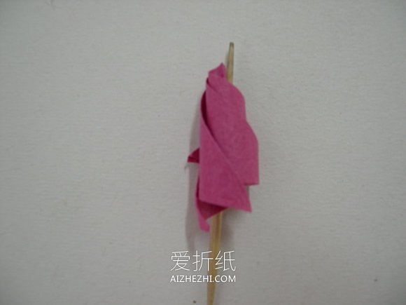 怎么折纸制作牵牛花贴画的方法图解- www.aizhezhi.com