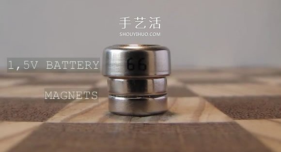 微型磁铁电机DIY 放上铜线就能悬空旋转！- www.aizhezhi.com