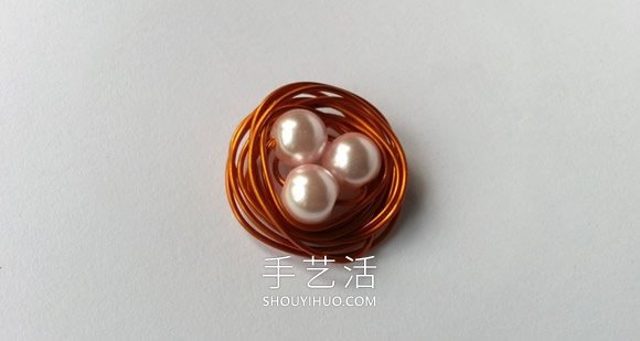 鸟巢也能当饰品！金属线制作创意项链吊坠- www.aizhezhi.com