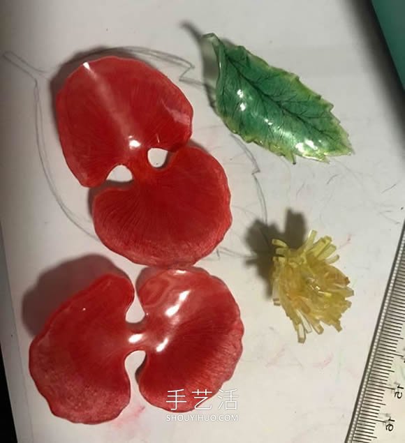 热缩片手工制作罂粟花胸针的做法教程- www.aizhezhi.com