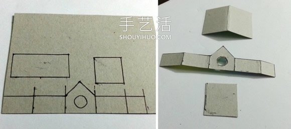 卡纸手工制作迷你鸟屋的做法教程- www.aizhezhi.com