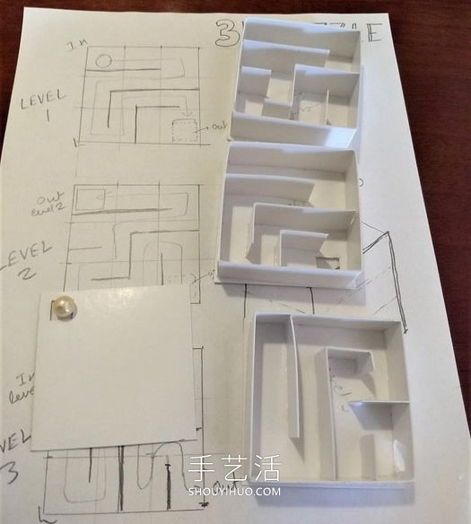 自制迷宫玩具盒子走珠的方法详细图解- www.aizhezhi.com