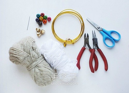 DIY波西米亚风纱线壁挂的制作方法教程- www.aizhezhi.com